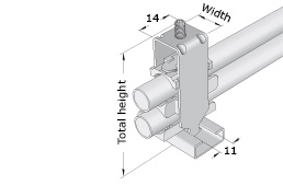 TSUBAKI KABELSCHLEPP : LineFix saddle-type clamps